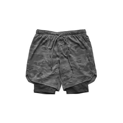 Double-deck Quick Dry Gym Sport Shorts