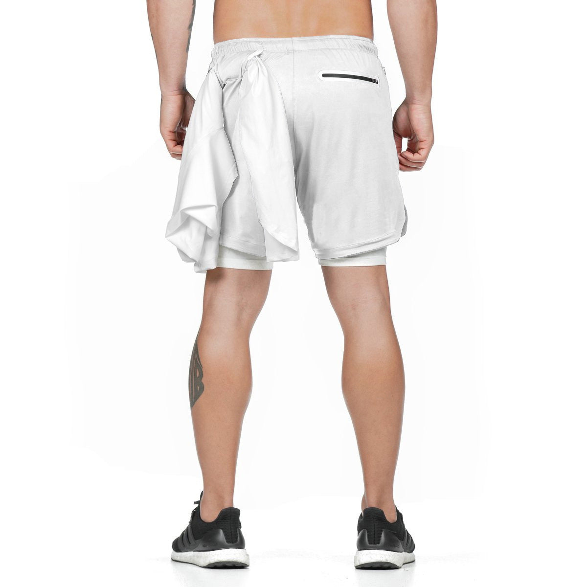 Double-deck Quick Dry Gym Sport Shorts