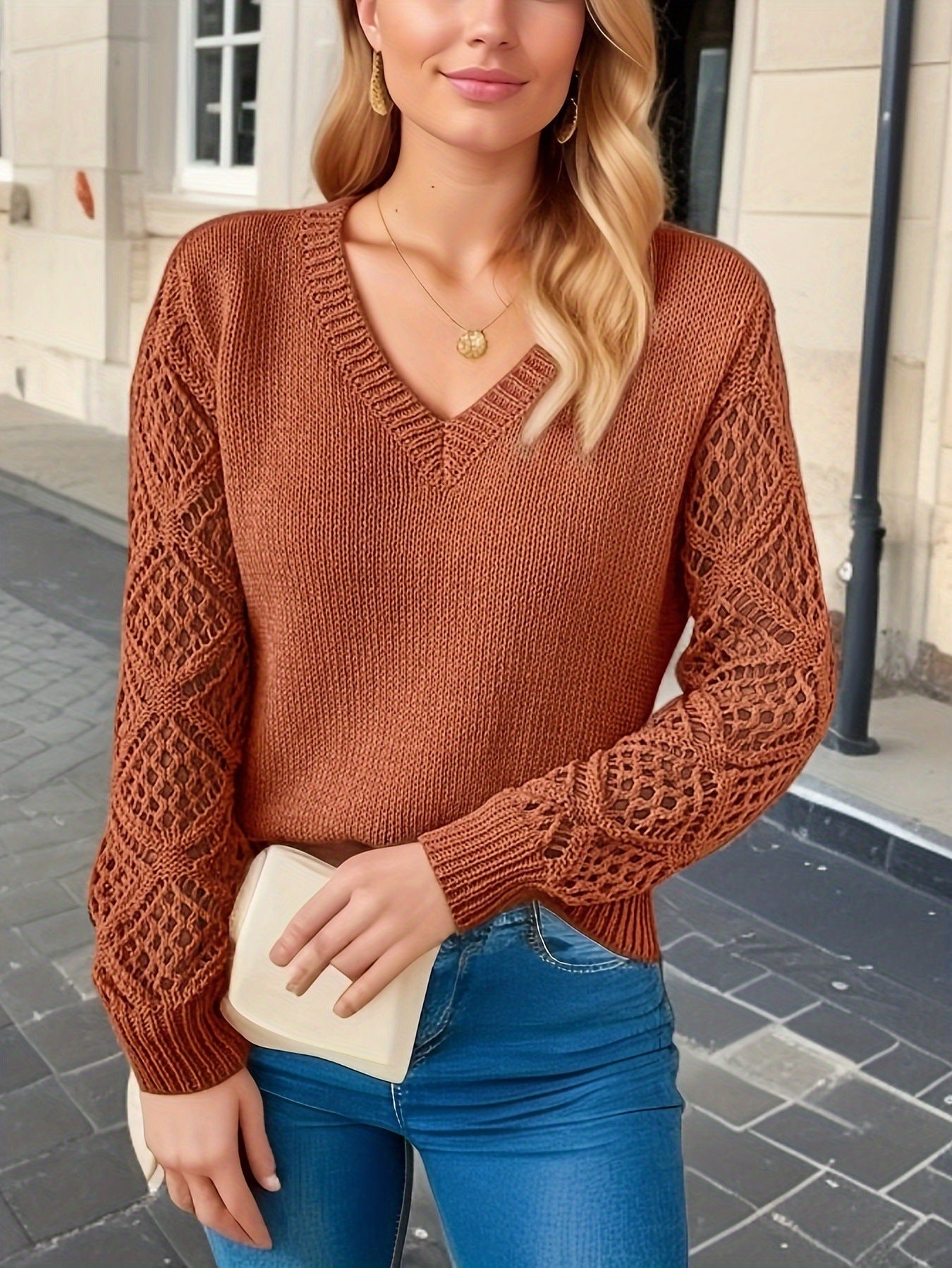 Hollow Knitted Sweater